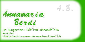 annamaria berdi business card